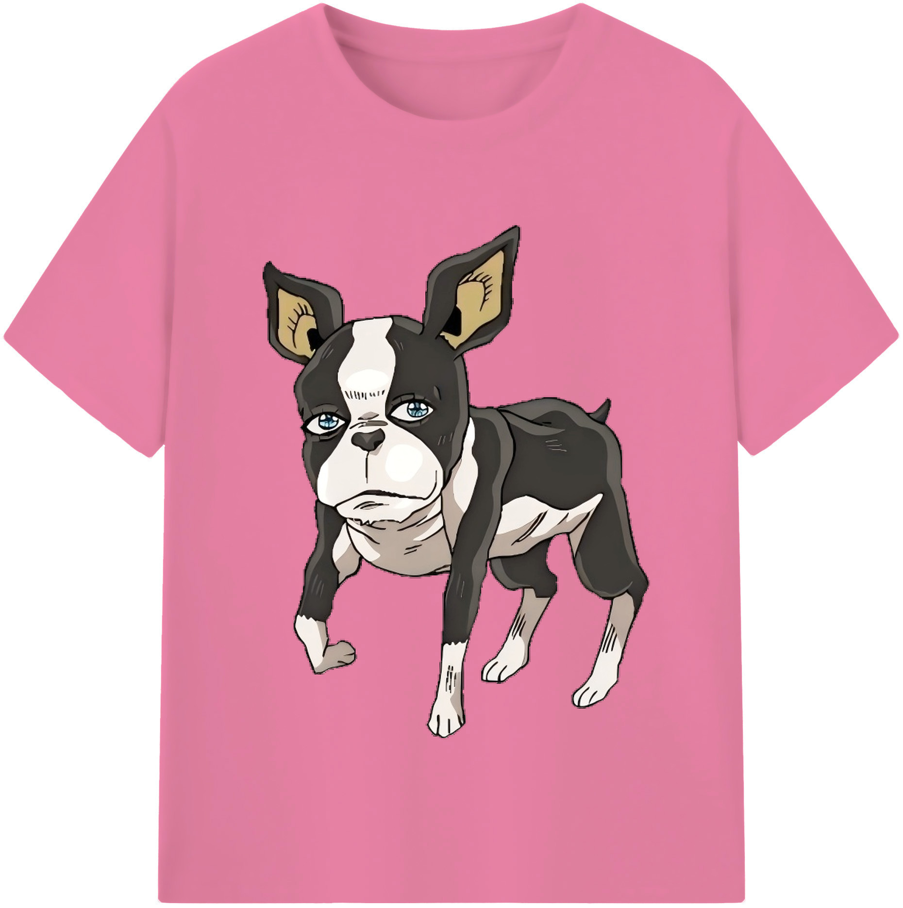 （画像用） ジョジョの奇妙な冒険 イギー JoJo's Bizarre Adventure Iggy 綿100％半袖Tシャツ（フロントプリント）
